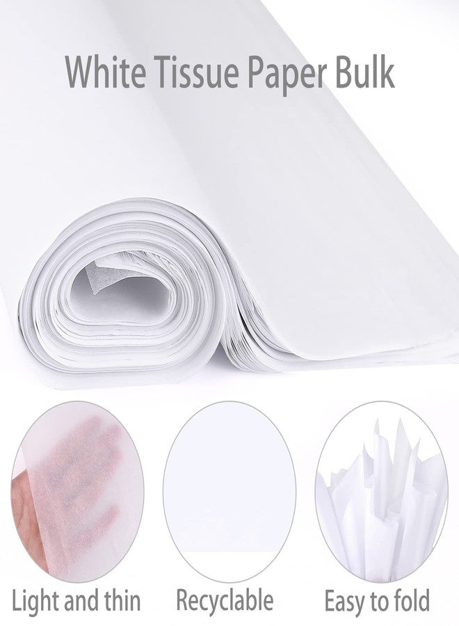 AORZIT White Tissue Paper 80 Sheets, 14 x 20 Inch Gift Wrapping Bulk Tissue Paper for Gift Bags for Christmas DIY Arts Crafts Shredded Filler Birthday Graduation - Image 4